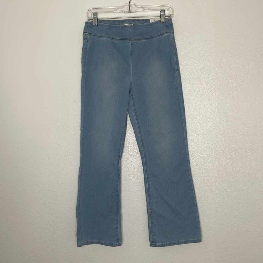We The Free In My Feelings Cropped Slim Flare Jeans Stretch Blue Size Sm… - Picture 2 of 7